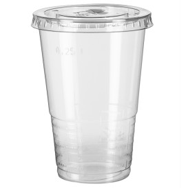 Tapa Plana con Cruz PP Transparente Ø7,9cm (50 Uds)