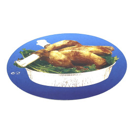 Tapa Cartón Envases Redondo para Pollo 1900ml (500 Uds)