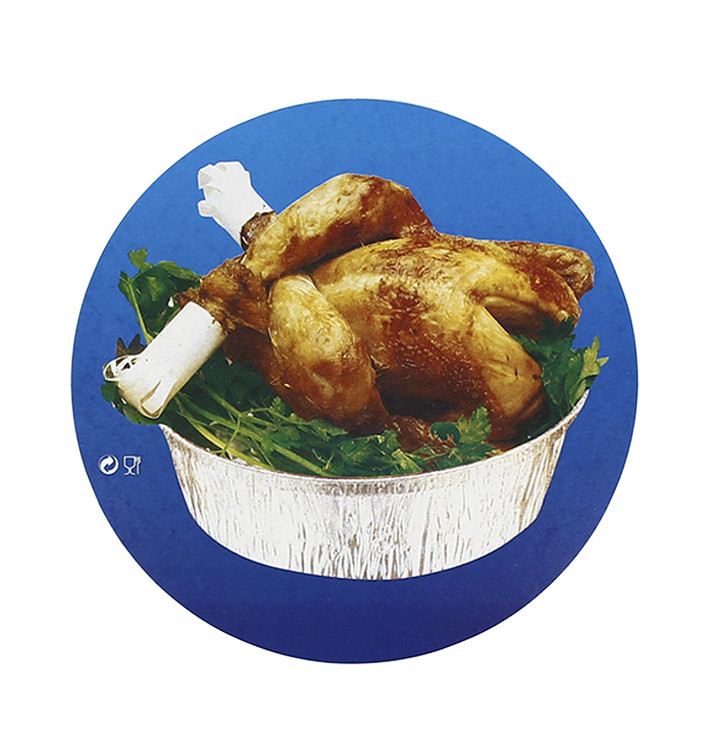 Tapa Cartón Envases Redondo para Pollo 1900ml (125 Uds)