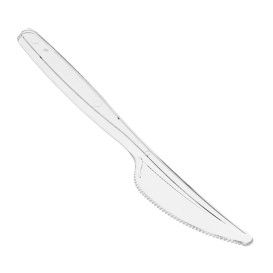 Cuchillo de Plástico PS Reutilizable Transparente 18cm (20 Uds)