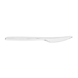 Cuchillo de Plástico PS Reutilizable Transparente 18cm (50 Uds)