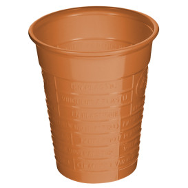 Vaso de Plástico PS Naranja 200ml Ø7cm (50 Uds)