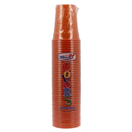 Vaso de Plástico PS Naranja 200ml Ø7cm (50 Uds)