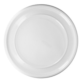 Plato Reutilizable PS Redondo Blanco Ø32cm (180 Uds)