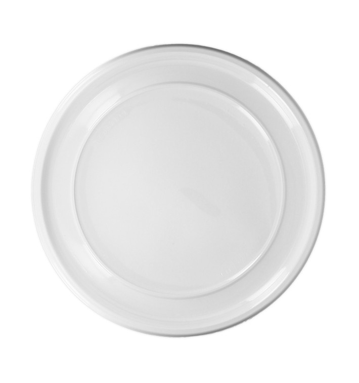 Plato Reutilizable PS Redondo Blanco Ø32cm (180 Uds)