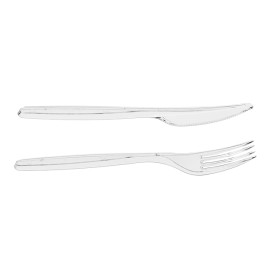 Set Cubiertos Reutilizables PS 2 Piezas + Servilleta (250 Uds)