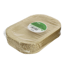 Bandeja de Cartón Antigrasa Kraft 15x23cm 245g/m² (50 Uds)