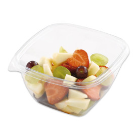 Bol de Plástico Cuadrado PET 375ml 125x125x50mm (50 Uds)