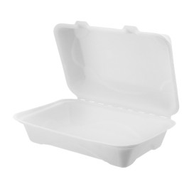 Envase Bisagra Caña de Azúcar 23x15x7,5cm (250 Uds)
