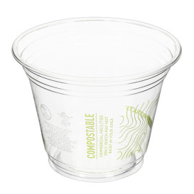 Vaso Almidón de Maíz PLA "Green Stripe" 265ml (50 Uds)