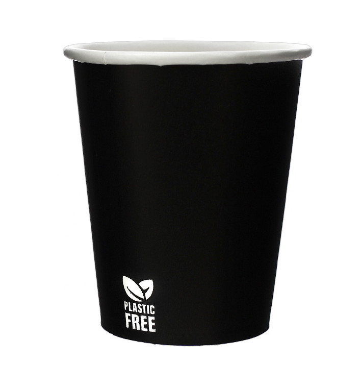 Vaso Cartón Plastic Free 7 Oz/210ml Negro Ø7,0cm (1.000 Uds)