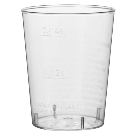 Vaso Inyectado Transparente PS 40 ml (2000 Uds)