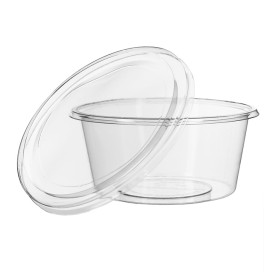 Tapa Tarrina Compostable PLA Transparente 145ml (100 Uds)