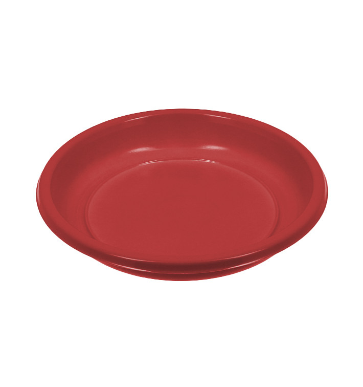 Plato Hondo Reutilizable Económico PS Rojo Ø20,5cm (25 Uds)