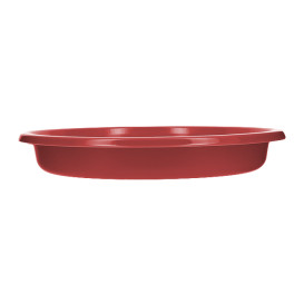 Plato Hondo Reutilizable Económico PS Rojo Ø20,5cm (25 Uds)
