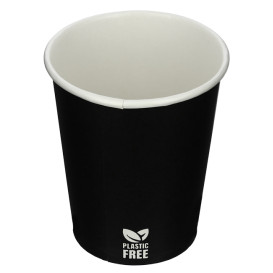 Vaso Cartón Plastic Free 7 Oz/210ml Negro Ø7,0cm (1.000 Uds)