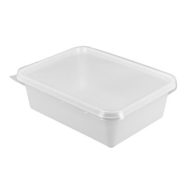 Envase con Tapa de Plástico PS 157x112x51mm 500ml (600 Uds)