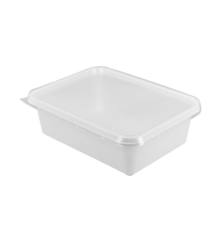 Envase con Tapa de Plástico PS 157x112x51mm 500ml (600 Uds)