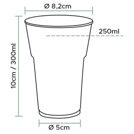 Vaso Reutilizable PS "Diamant" Cristal 300ml Ø8,0cm (25 Uds)