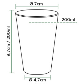 Vaso "Ribbed" PS Transparente 200 ml (1.000 Unidades)