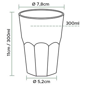 Vaso "Deco" PP Transparente 300 ml (30 Unidades)