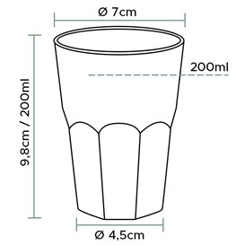 Vaso "Deco" PP Transparente 200 ml (25 Unidades)