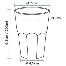 Vaso "Deco" PS Transparente Cristal 200 ml (500 Unidades)