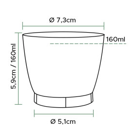 Vaso Inyectado Cool Cup PS 160 ml (25 Uds)