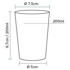 Vaso de Plástico Transparente 200 ml (50 Uds)