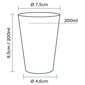 Vaso Inyectado Rombos PS 200 ml (50 Uds)