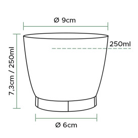 Vaso Inyectado Cool Cup PS 250 ml (25 Uds)