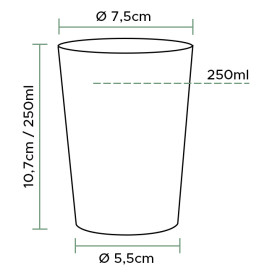 Vaso de Plástico Transparente 250 ml (50 Uds)