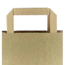 Bolsa Papel Kraft para Botellas Asa Plana 19+8x37cm (50 Uds)