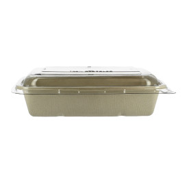 Envase Caña de Azúcar con tapa 950ml 230x160x60mm (90 Uds)