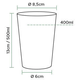 Vaso Inyectado Transparente PS 500ml (500 Uds)