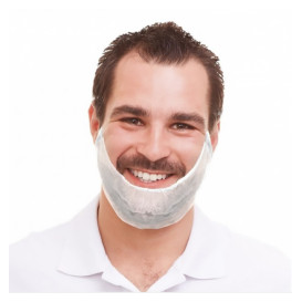 Cubrebarbas en TST de Polipropileno Blanco (100 Uds)
