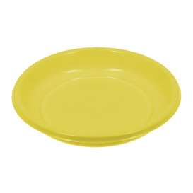 Plato Hondo Reutilizable Económico PS Amarillo Ø20,5cm (25 Uds)
