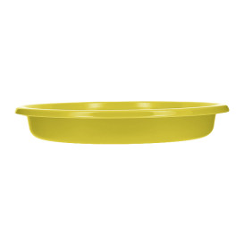 Plato Hondo Reutilizable Económico PS Amarillo Ø20,5cm (25 Uds)