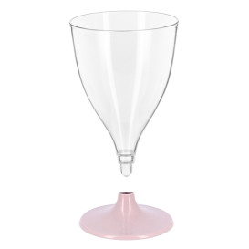 Copa Reutilizable PS Agua/Vino Pie Rosa 200ml 2P (48 Uds)