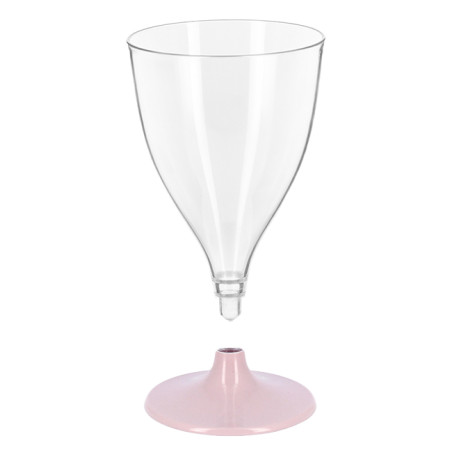 Copa Reutilizable PS Agua/Vino Pie Rosa 200ml 2P (48 Uds)