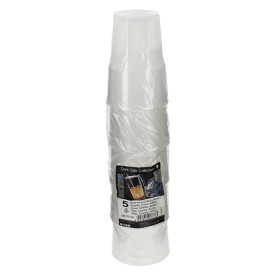 Vaso de Plástico Transparente PP Ø85mm 400ml (5 Uds)