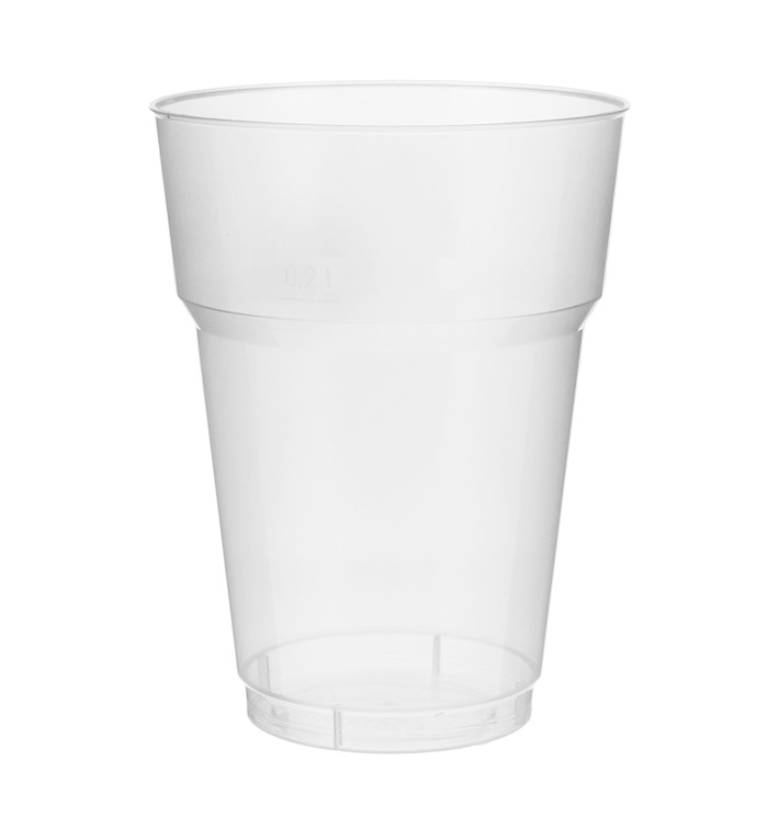 Vaso de Cerveza PP Transparente 200 ml (40 Unidades)