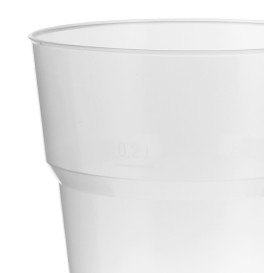 Vaso de Cerveza PP Transparente 200 ml (40 Unidades)