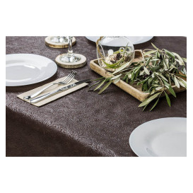 Mantel TNT Plus Marrón 100x100cm 60g (100 Uds)