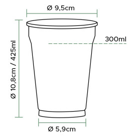 Vaso de Plástico PET 425 ml Ø9,5cm (800 Uds)