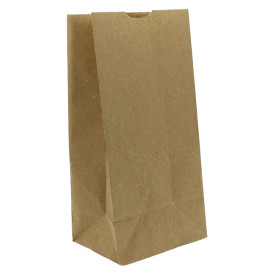 Bolsa de Papel Sin Asas Kraft Marrón 45g/m² 12+8x24cm (1.000 Uds)