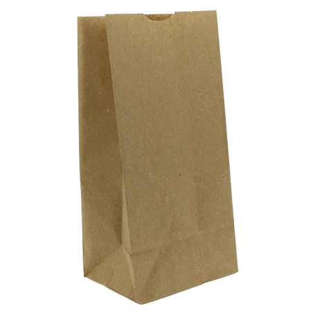 Bolsa de Papel Sin Asas Kraft 50g/m² 12+8x24cm (25 Uds)