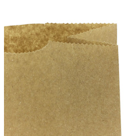 Bolsa de Papel Sin Asas Kraft Marrón 45g/m² 12+8x24cm (25 Uds)