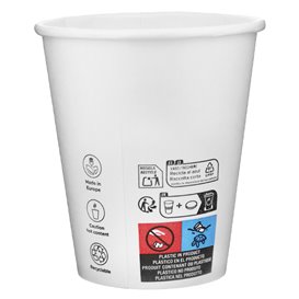 Vaso Cartón 9 Oz/280ml Blanco Ø8,1cm (600 Uds)