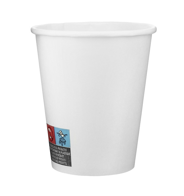 Vaso Cartón 9 Oz/280ml Blanco Ø8,1cm (50 Uds)